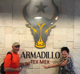 Jim and Donna at the Armadillo tex mex 