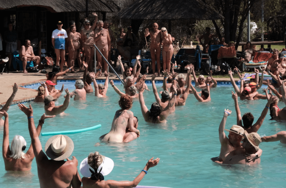nudist pool party