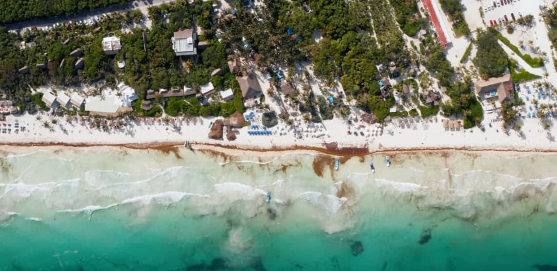 Hidden Beach Resort Honeymoon Aerial View