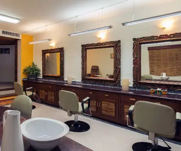 Elegant beauty salon at Allure Spa offering hair and makeup services, couples only all inclusive resort in Riviera Maya