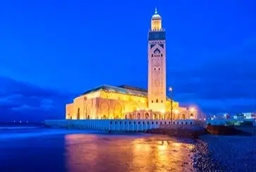 Aerial view of Casablanca Morocco coastline included on Desire Lisbon Morocco 2027 cruise