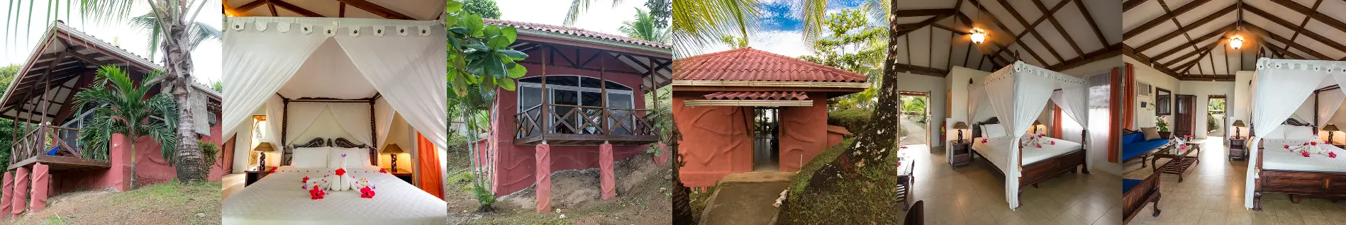 Oceanview casita at a clothing optional resort in Panama with beachfront views and shaded porch