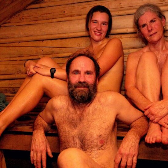 Guests enjoying the warm sauna experience at Barefeet Naturist Resort in Bangkok
