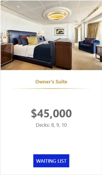 Oceania Allura Owners Suite