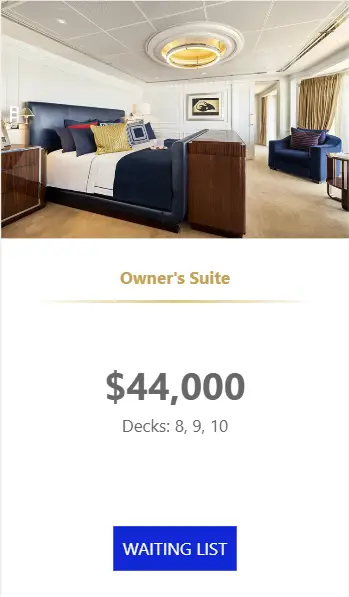 Desire Feb 2027 Oceania Allura Owners Suite