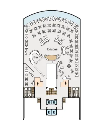 Oceania Riviera ship deck 15 front plan for desire swinger cruise asia 2028