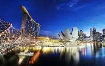 Singapore skyline final port on the Desire cruise swinger Asia 2028 adults only itinerary