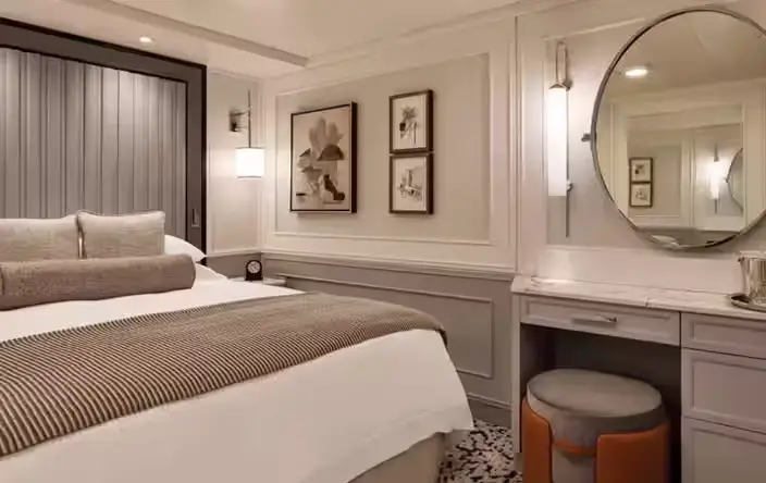 Interior Stateroom accommodation on the Desire cruise swinger Asia 2028 offering comfort and modern design