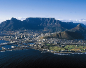 South African naturist safari Cape Town Table Mountain coastal view best of both nude travel experience