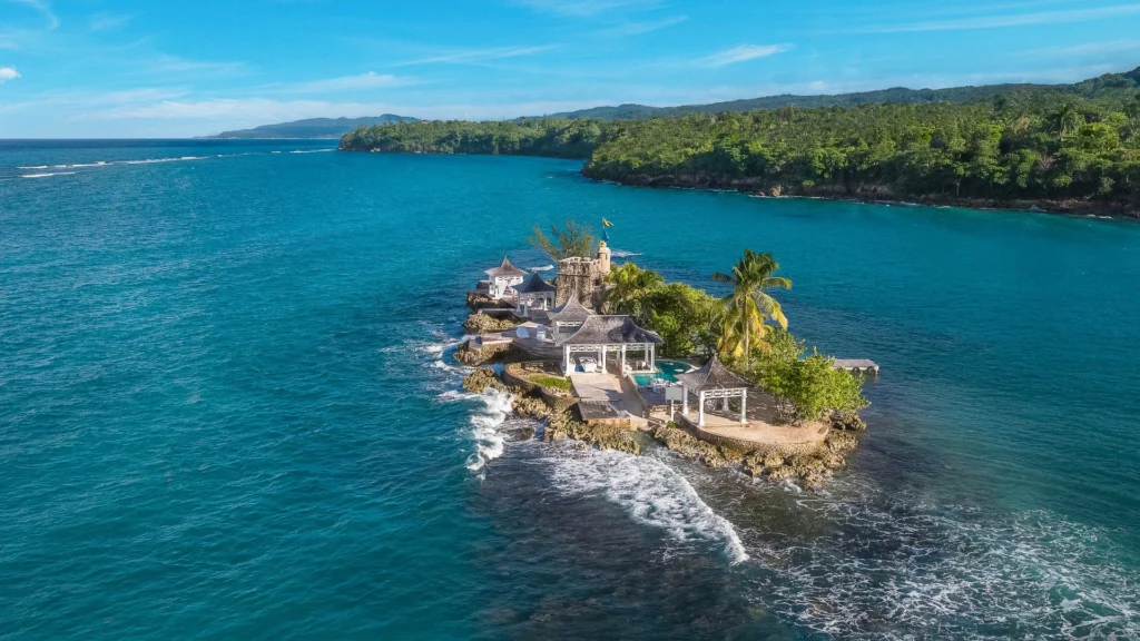 Couples Tower Isle private island in Jamaica offering a secluded clothing optional experience for honeymoon and anniversary couples