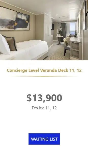 Desire Seductive Mediterranean 2026 Concierge Level 11, 12