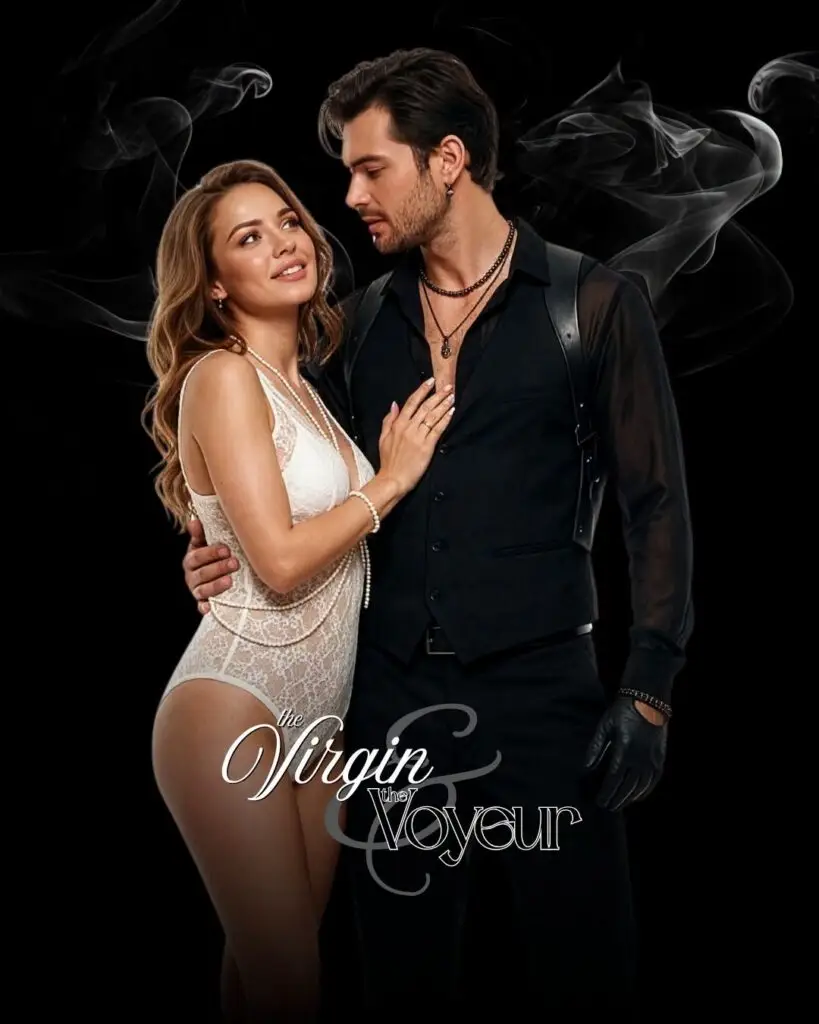 Couple dressed for the Virgin & Voyeur theme night on the Bliss Cruise November 2027 swinger cruise.