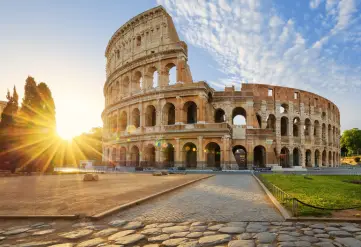The Colosseum in Rome, Italy, one of the featured ports on the Desire Cruise Mediterranean 2028 luxury adults only swinger cruise for couples.