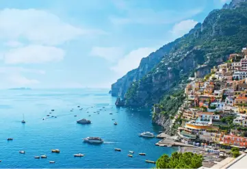 Scenic Amalfi Coast near Salerno, Italy, a featured destination on the Desire Cruise Mediterranean 2028 luxury adults only swinger cruise for couples.