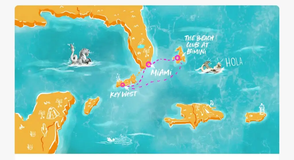 Virgin Voyages Key West and Bimini cruise with Dancing Queen swinger group May 2027